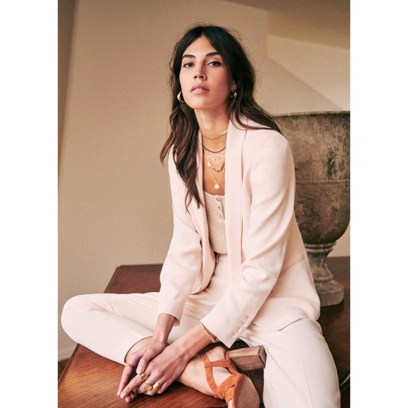 Sezane Pants - SEZANE Gustavo Trouser Pants Nude Blush Pink